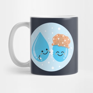 Cute Water Droplets Bathing Mug